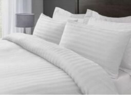 
5×6 – White stripped bedsheets full									