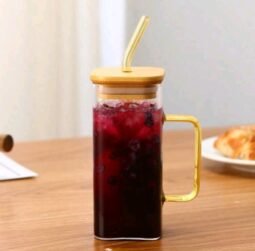 
Transparent glass cups full									