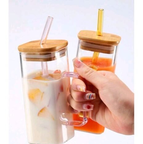 
Transparent glass cups full									